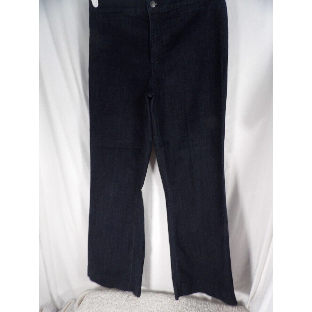 Not Your Daughters Womens Blue Dark Wash High Rise Straight Jeans Size 14W